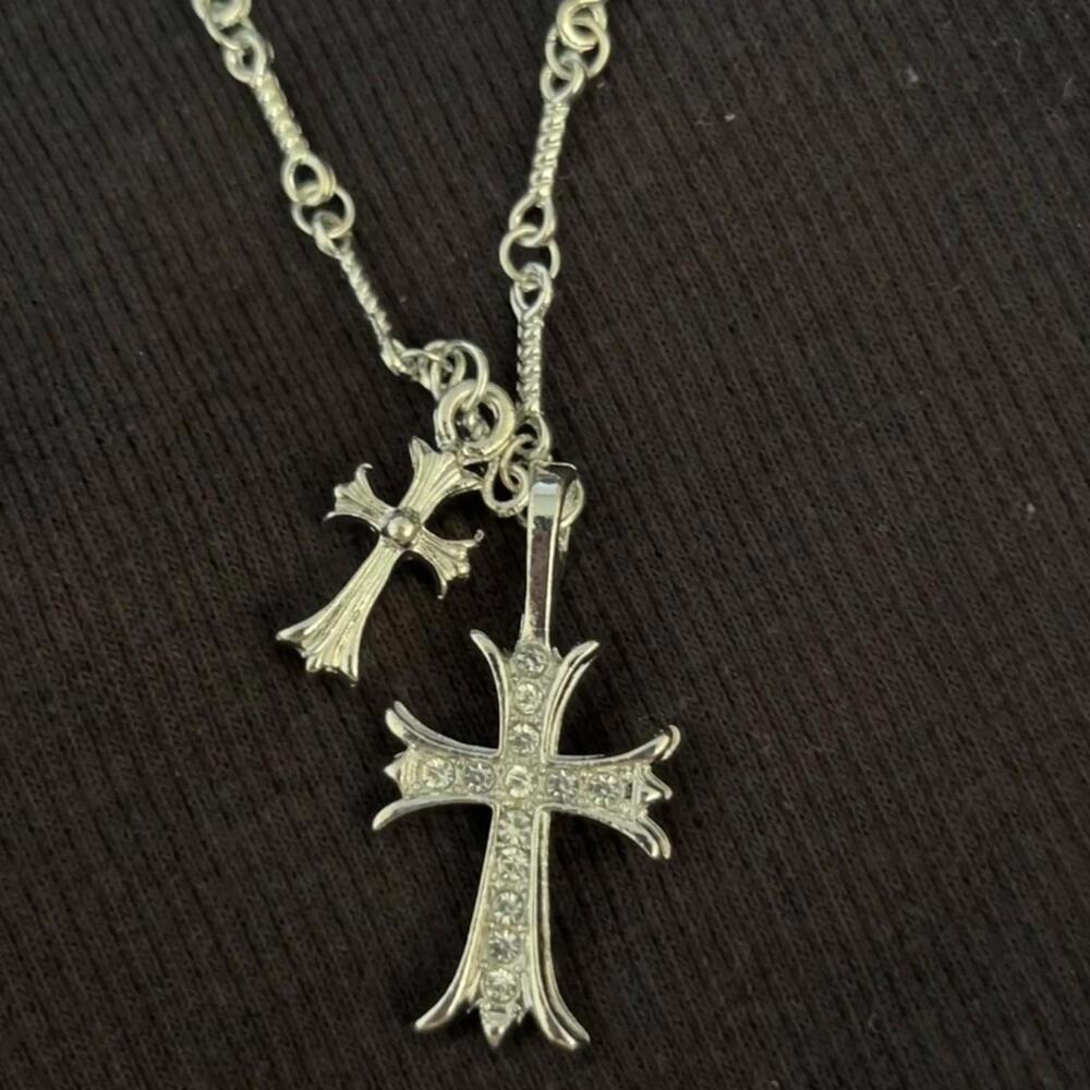vintage Y2K women's Cross Pendant Necklace for🖨️